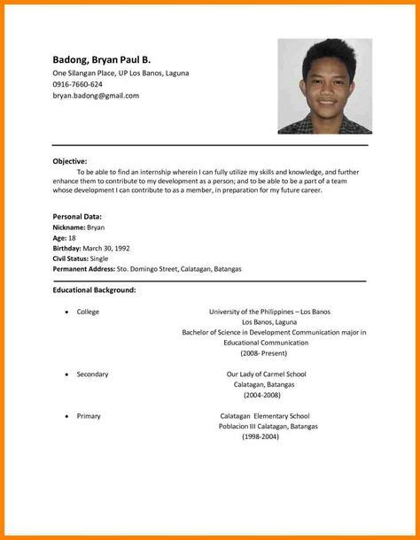 resume format philippines 2021|Mga Template ng Resume na nanalong trabaho para sa 2021 [I .
